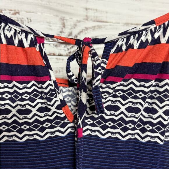 Skies Are Blue Colorful Patterned Sleeveless Top XL Orange - Picture 6 of 6